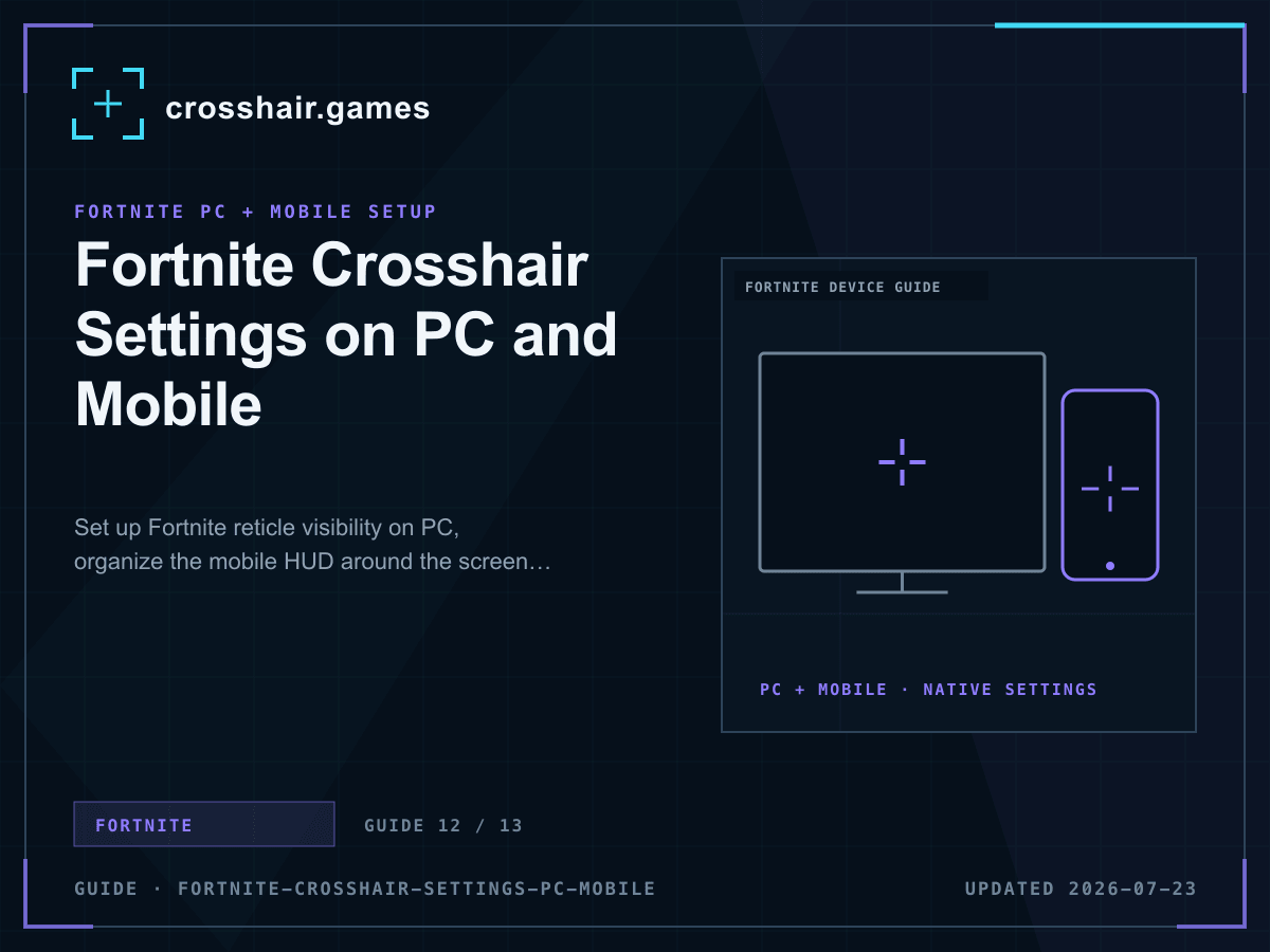 Fortnite 准星设置：电脑端与手机端完整教程 教程预览