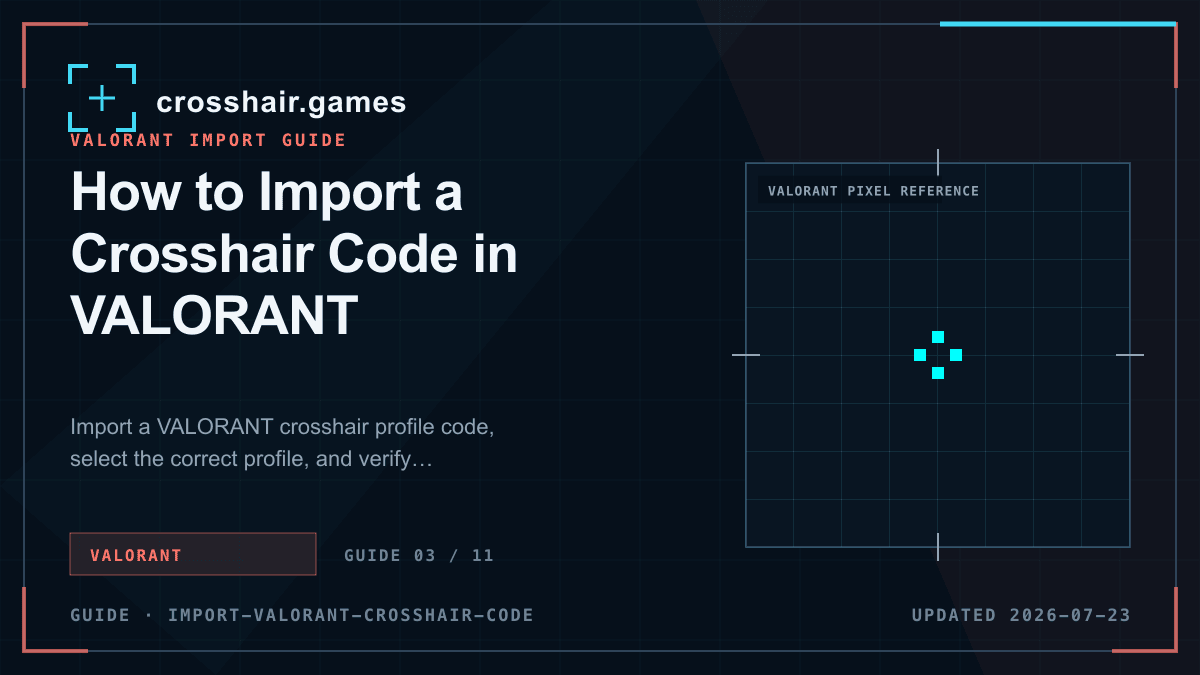 如何在 VALORANT 中匯入準星代碼 — Crosshair Games 圖文教學