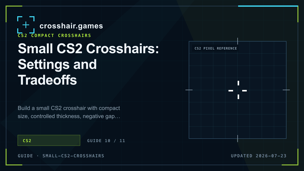 小型 CS2 準星：引數與取捨 — Crosshair Games 圖文教學